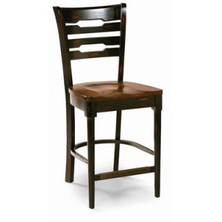 Cochrane Uptown Ladder Back Counter Stool with Wood Saddle Seat