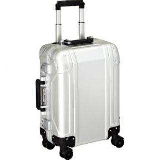 Zero Halliburton Geo Aluminum Carry On 4 Wheel Spinner Travel Case, Silver, One Size Clothing