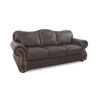 Omnia Furniture West Point Leather Queen Sleeper Sofa