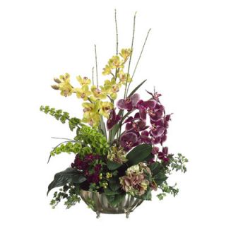 35 Orchid and Hydrangea with Aluminum Container