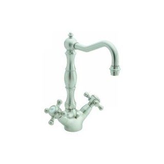 California Faucets 5402 SS Stainless Steel Santa Barbara Single Hole High Lavatory Faucet with Swivel Spout   Touch On Bathroom Sink Faucets  