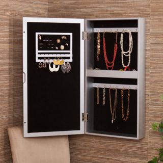 Wildon Home ® Hamilton Wall Mounted Jewelry Armoire with Mirror