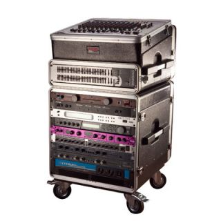 Gator Cases Slant Top Rack Base with Casters, for Console Audio Rack