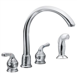 Moen Monticello Two Handle Widespread Bar Kitchen Faucet with Protege