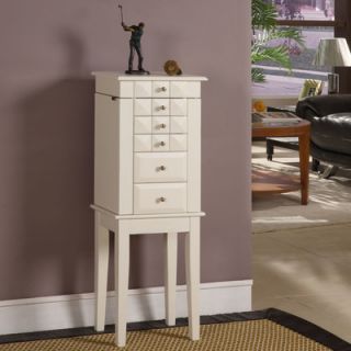 Wildon Home ® Diamonti Five Drawer Jewelry Armoire in White