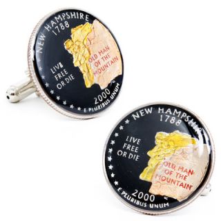 Penny Black 40 Hand Painted New Hampshire State Quarter Cufflinks
