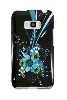 Graphic Case for LG LS696 Optimus Elite   Teal Flower (Package include a HandHelditems Sketch Stylus Pen) Cell Phones & Accessories