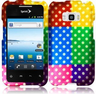 For LG Optimus Elite LS696 Optimus Quest L45C Hard Design Cover Case Colorful Polka Dots Accessory Cell Phones & Accessories