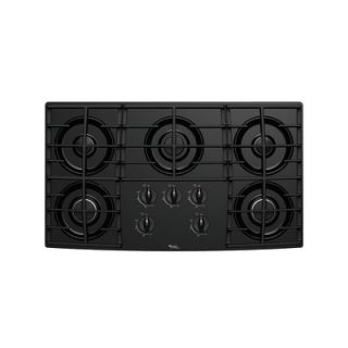 Whirlpool 36 Five Burners and Tempered Glass Surface Gas Cooktop