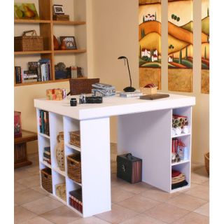 Venture Horizon Project Center with Bookcase and 3 Bin Cabinet