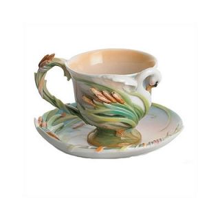 Franz Collection Swan Lake Swan Porcelain Tea Cup Set