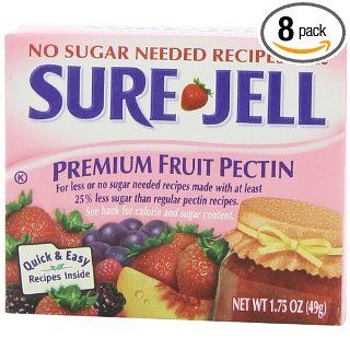 Sure Jell Premium Fruit Pectin, 1.75 Ounce Boxes (Pack of 8)  Cooking And Baking Pectins  Grocery & Gourmet Food