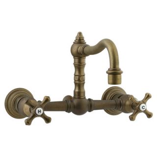 Wall Mounted Bathroom Sink Faucet with Double Cross Handles   267.155