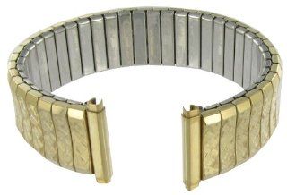 16 19mm Straight End Speidel Twist O Flex Gold Tone GP Watch Band 698/32 at  Women's Watch store.