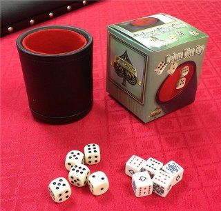VEGAS GAMING SUPPLIES DELUXE Bar Style DICE CUP With 5 Regular & 5 Poker Dice  Casino Gaming Dice  Sports & Outdoors