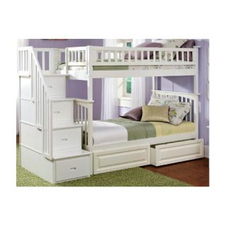 Columbia Staircase Bunk Bed with Raised Panel Drawers