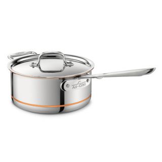 All Clad Copper Core Saucepan with Loop and Lid