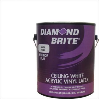 Diamond Brite 1 Gal. Flat Ceiling White Interior Latex Acrylic Vinyl