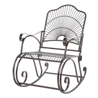 International Caravan Sun Ray Wrought Iron Rocking Chair