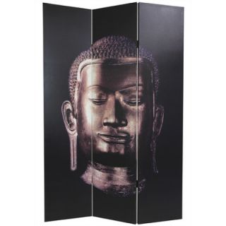 Oriental Furniture Double Sided Buddha Canvas Room Divider