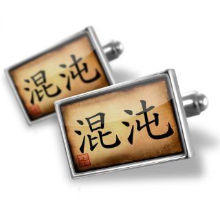 Neonblond Cufflinks "Chinese characters, letter "Chaos"   cuff links for man Jewelry