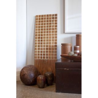 Pura Vida I Off The Grid Teak Panel in Natural with White Grid