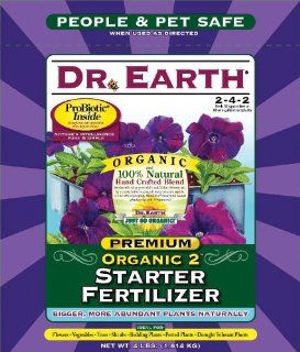 Dr. Earth 701P Organic 2 Starter & Transplant Fertilizer Poly, 4 Pound  Patio, Lawn & Garden