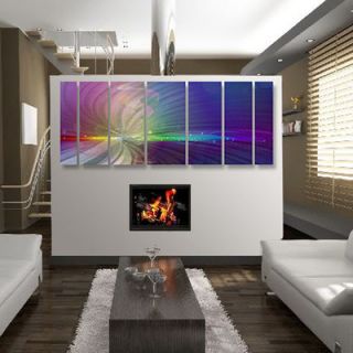 My Walls Abstract by Ash Carl Metal Wall Art in Purple   23.5 x 60