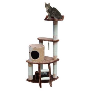 Kitty Mansions 53 Sicily Cat Tree in Brown and Beige