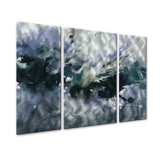 All My Walls Abstract by Ash Carl Metal Wall Art in Gray and Black