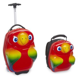 Travel Buddies 2 Piece Popo Parrot Luggage Set