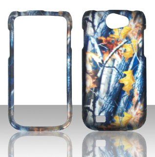 2D Camo Branches Samsung Exhibit II 2 4G T679 / Galaxy Exhibit 4G / Galaxy W (i8150) Wonder T Mobile Hard Case Snap on Rubberized Touch Case Cover Faceplates Cell Phones & Accessories