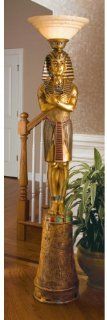 74.5" Classic Egyptian Statue King Tut Decorative Sculpture Floor Lamp   Indoor Figurine Lamps