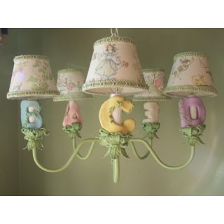 Silly Bear Blooming Abcs 5 Light Chandelier