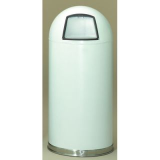 Witt Metal Series 20 Gallon Dome Top Trash Can in White