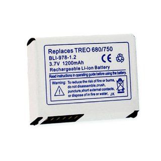 Palm Treo 750 Cell Phone Battery (Li Ion 3.7V 1200mAh) Rechargable Battery   Replacement For Palm Treo 680/750 Cellphone Battery Cell Phones & Accessories