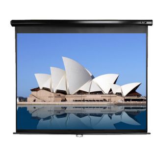 Screens Manual Pull Down MaxWhite 80 Projection Screen in Black Case