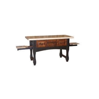 Chelsea Home Anne Kitchen Island with Butcher Block Top