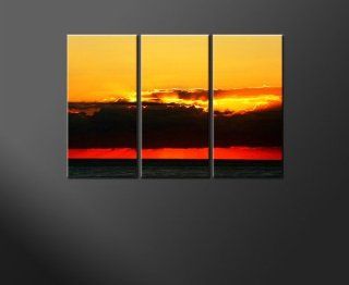 100% Cotton 2 1/2" DEEP Giclee Print+Gallery Stretching 3 Piece Sectional 60X120   Frames