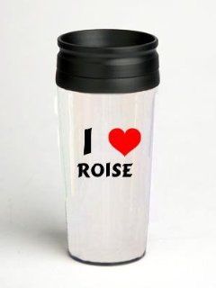16 oz. Double Wall Insulated Tumbler with I Love Roise   Paper Insert (first name/surname/nickname) Kitchen & Dining