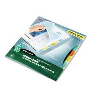 Wilson Jones View Tab Index Dividers, 8 Tab, Extra Wide Square, Letter, Assorted, 8 per Set (55070)  Extra Wide Dividers For Binders 