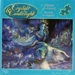 Crystals & Candlelight POLAR PRINCESS 750 Piece Glitters & Glows Jigsaw Puzzle Toys & Games