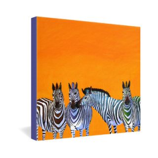 DENY Designs Clara Nilles Candy Stripe Zebras Gallery Wrapped Canvas
