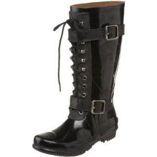 BCBGMAXAZRIA Women's Willis Rain Boot, Black, 7 M US Shoes