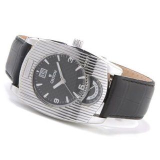 Croton Men's Stainless Steel Leather Strap Watch Watches