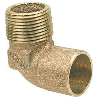 NIBCO C707 4 Series BRZ Cast Bronze 90 Degree Elbow, 3/4" Solder End Female x NPT Male Industrial Pipe Fittings