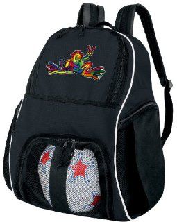 Peace Frogs Ball Backpack Super Cool Soccer Ball Bag Basketball Backpacks  Basketball Bags For Girls  Sports & Outdoors