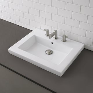 DecoLav Classically Redefined Rectangular Semi Recessed Bathroom Sink