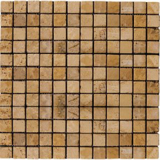 Emser Tile Natural Stone 12 x 12 Travertine Mosaic in Oro