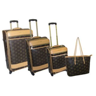 Adrienne Vittadini Signature 4 Piece Luggage Set